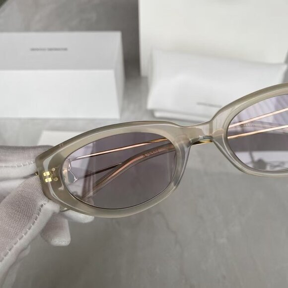 Gentle Monster Minimal Oval Shades Gold Logo Aesthetic main image 11